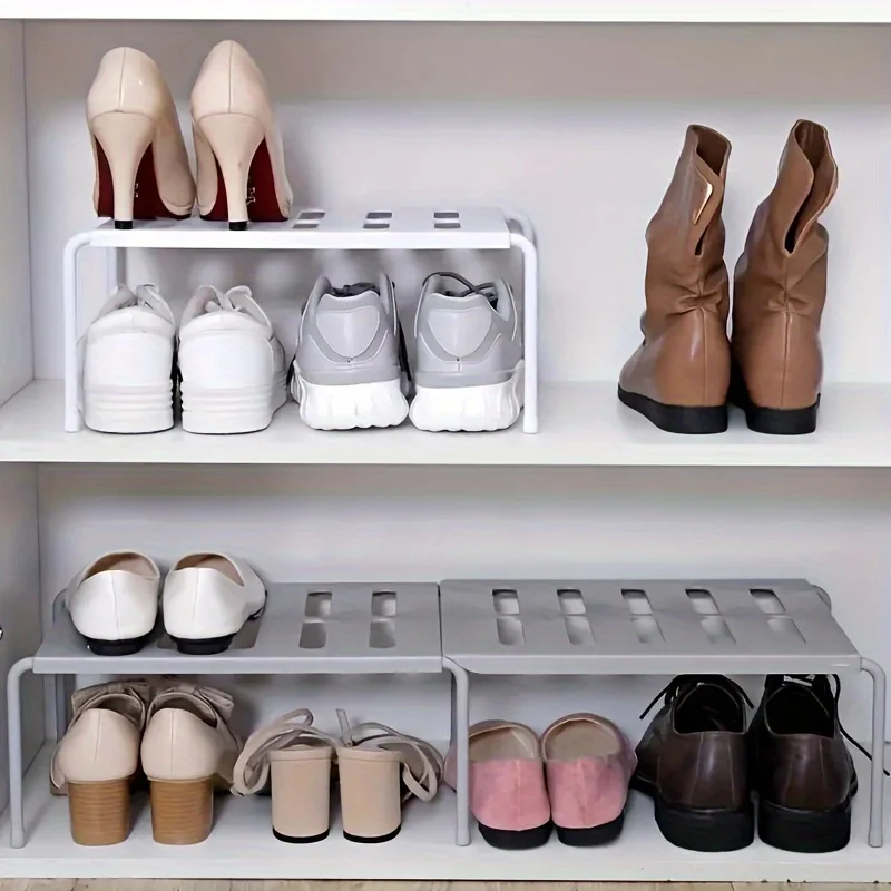 Adjustable Plastic Shoe Rack M - Sneaker Care White recension och pris