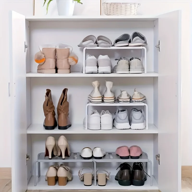 Adjustable Plastic Shoe Rack M - Sneaker Care White recension och pris