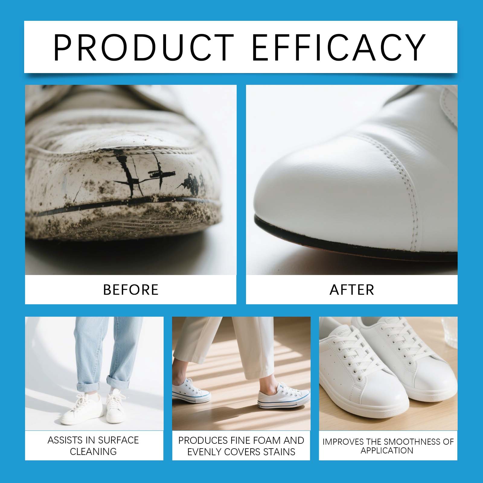 White Shoe Cleaner Cream Sneak - Sneaker Care White recension och pris