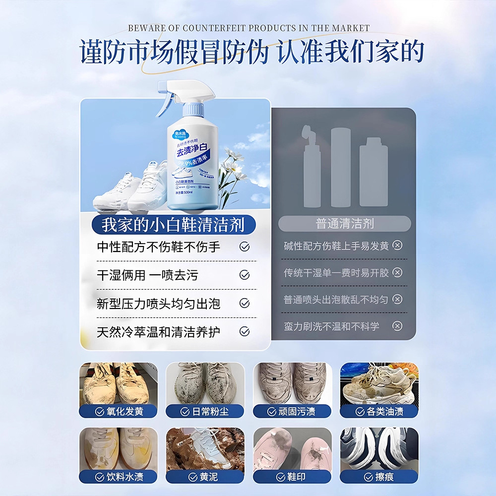 500ml white shoe cleaner no cl - Sneaker Care White recension och pris